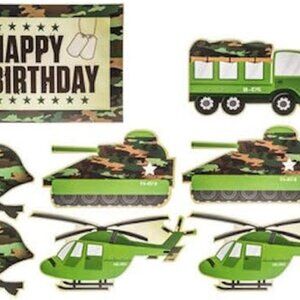 Camouflage Cut-Outs Decorations Party Supplies Special Events 8 Count